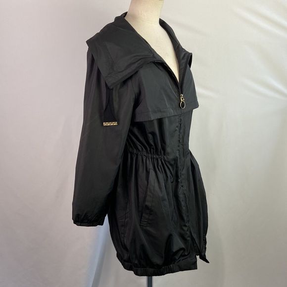 Elie Tahari black nylon zip 3/4 jacket - Picture 9 of 16